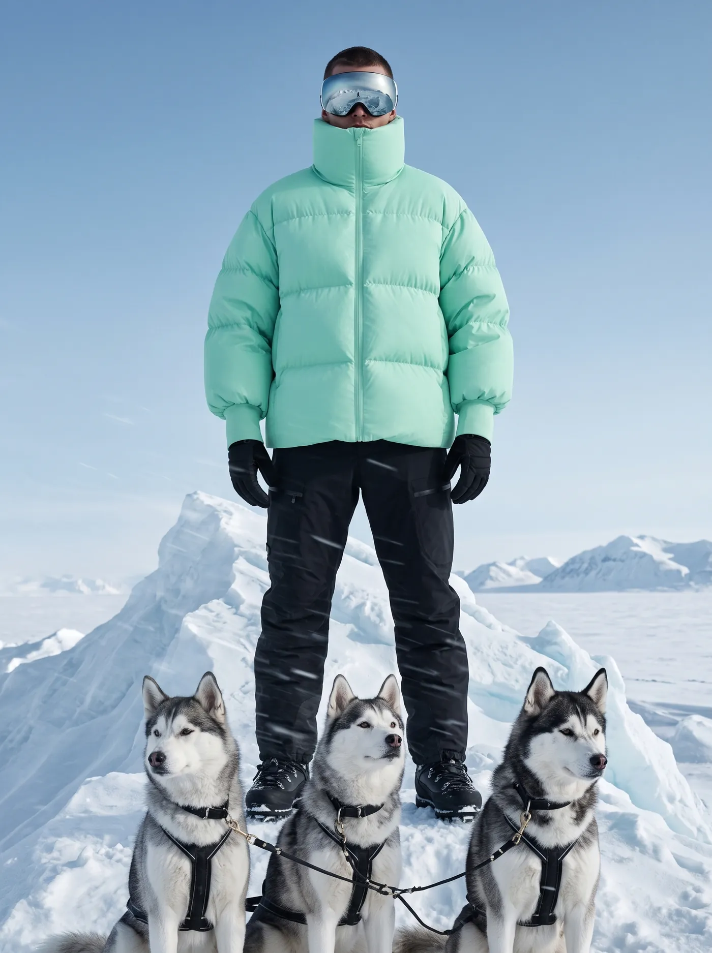 Bre Cocoon Puffer in Glacier Mint