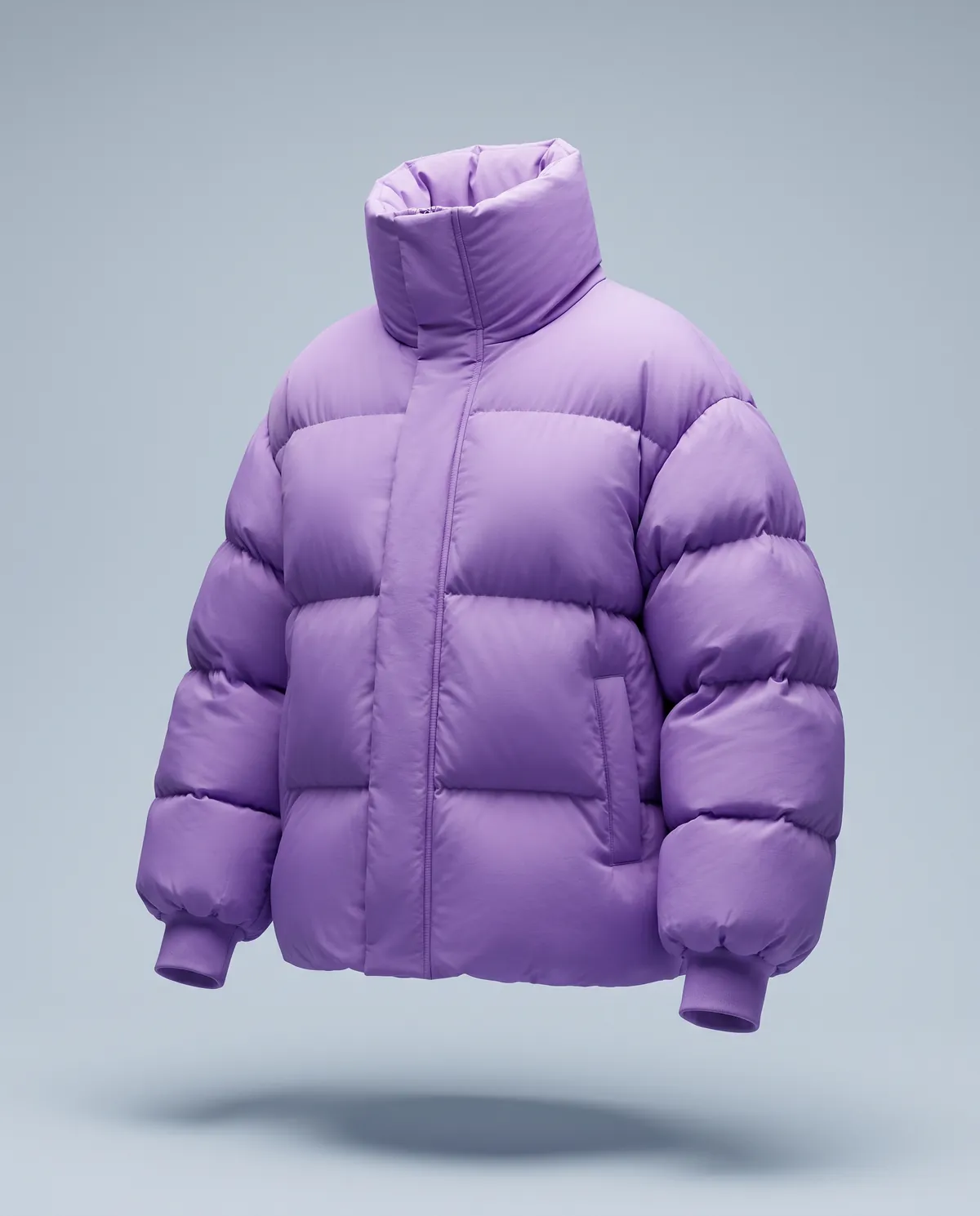 Bre Cocoon Puffer in Aurora Violet