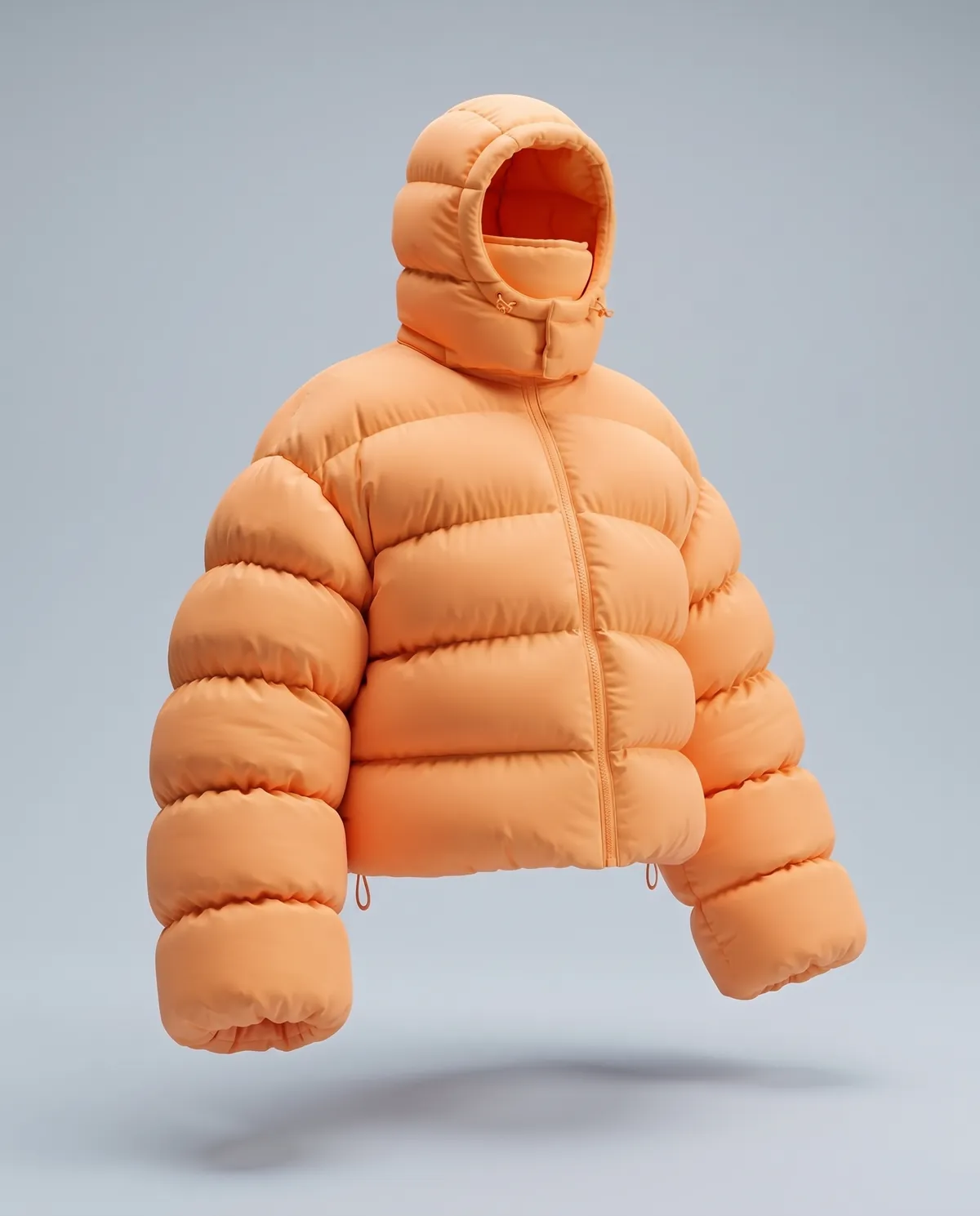Fjell Maxi-Baffle Puffer in Apricot Ice